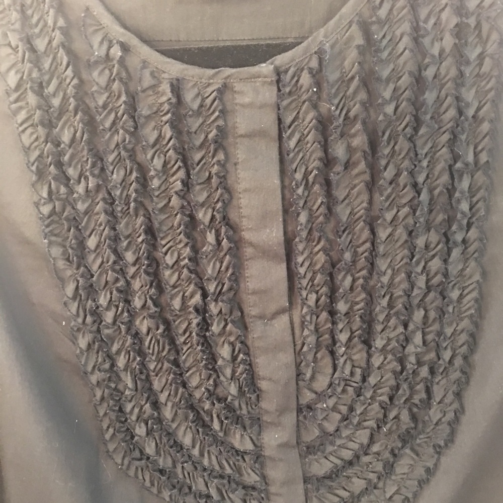 BCBG Top Maxazria Womens Button Front Blouse M - Picture 2 of 7